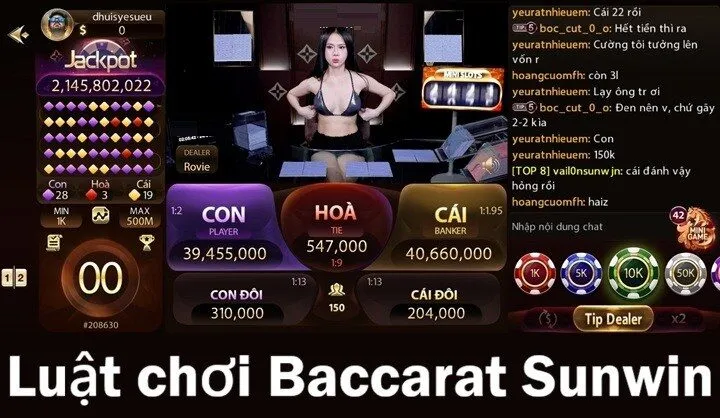 Quy định về luật chơi Baccarat tại Sunwin