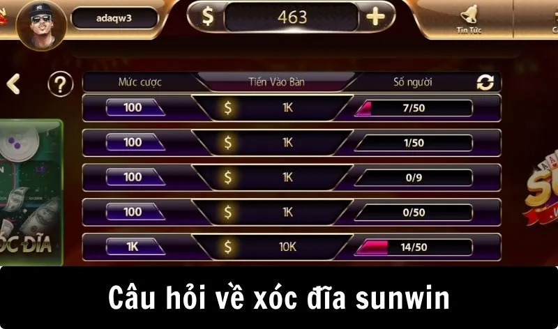 Câu hỏi thường gặp khi chơi Xóc đĩa Sunwin